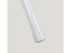 Silla plegable con respaldo acolchado, estructura de metal, piel sintética, color blanco (45x46x78 cm)