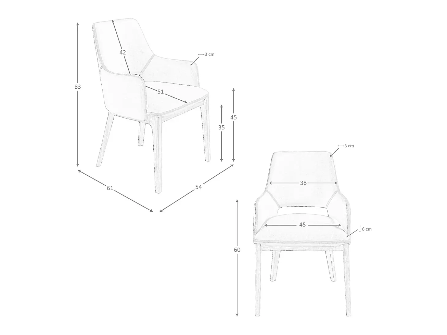 Silla polipiel marrón