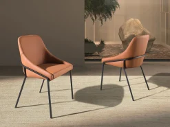 Silla polipiel naranja
