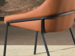 Silla polipiel naranja