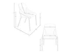 Silla polipiel naranja