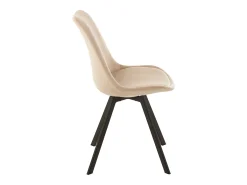 Silla Serano de metal y textil beige L 55 cm