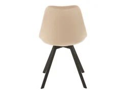 Silla Serano de metal y textil beige L 55 cm