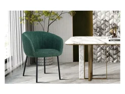 Silla SEVILLA Tela Verde, dimensiones H79 x L57 x P62, ideal para tu cocina o comedor.