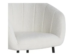 Silla SEVILLE Tela rizada blanca, dimensiones H79 x L57 x P62, ideal para tu cocina o comedor.
