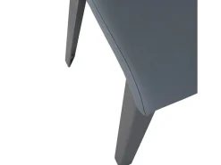 Silla Sofy moderna de piel sintética y patas de metal antracita-Color Gris antracita