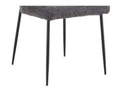Silla tapizada en Bouclé para comedor en color Gris Oscuro. Colección LISE