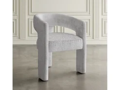 Silla tapizada 62x75x58 cm gris plata Leith LET71G