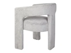 Silla tapizada 62x75x58 cm gris plata Leith LET71G