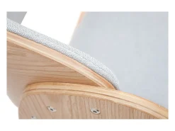 Silla tejido gris y madera clara BENT