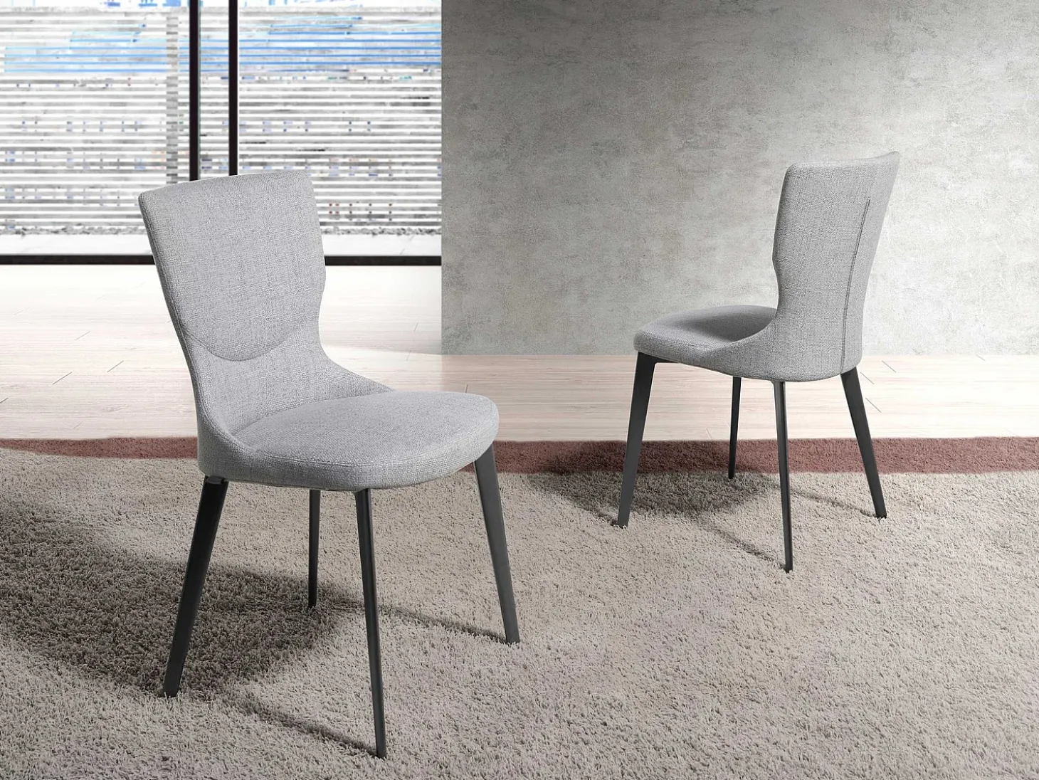 Silla tela gris 4131 ANGEL CERDA