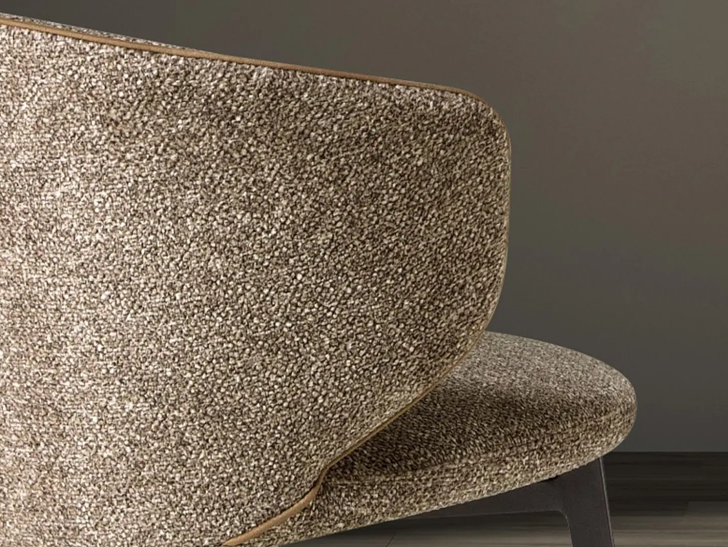 Silla tela marrón jaspeada