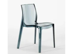Silla transparentes cocina bar Femme Fatale Grand Soleil Diseño policarbonato - Transparente Antracita Negro