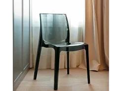 Silla transparentes cocina bar Femme Fatale Grand Soleil Diseño policarbonato - Transparente Antracita Negro