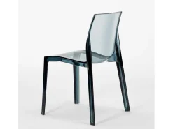Silla transparentes cocina bar Femme Fatale Grand Soleil Diseño policarbonato - Transparente Antracita Negro