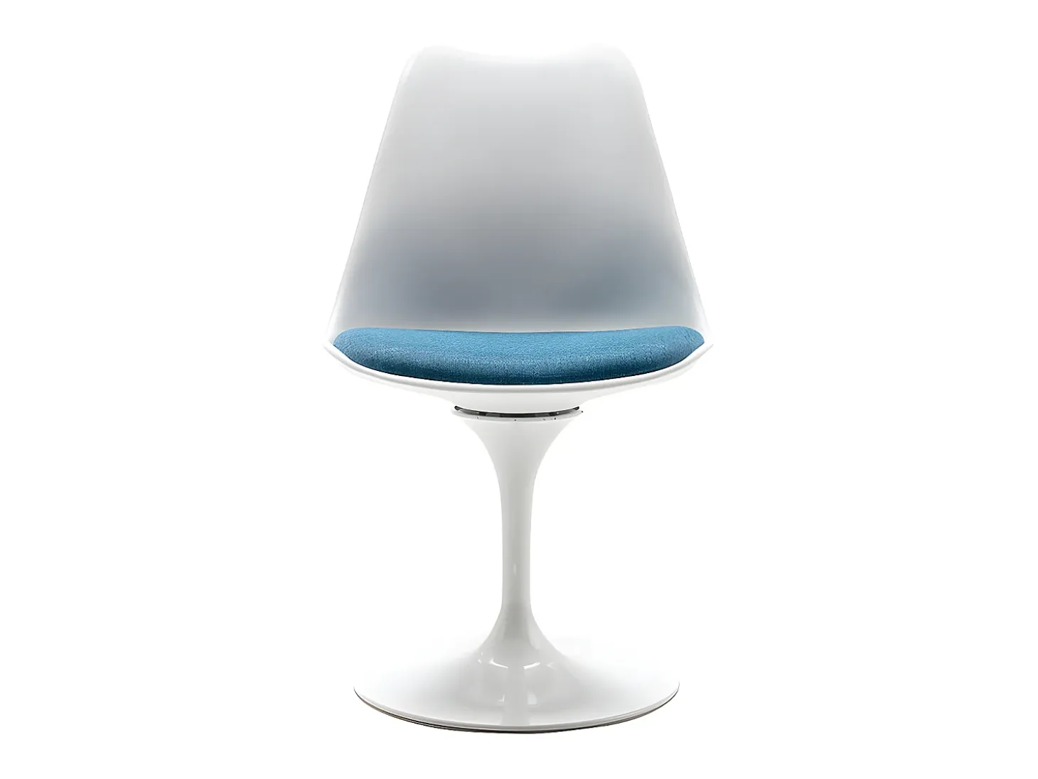 Silla Tulip - Polipropileno, tela y acero - Azul y blanco - XAFY
