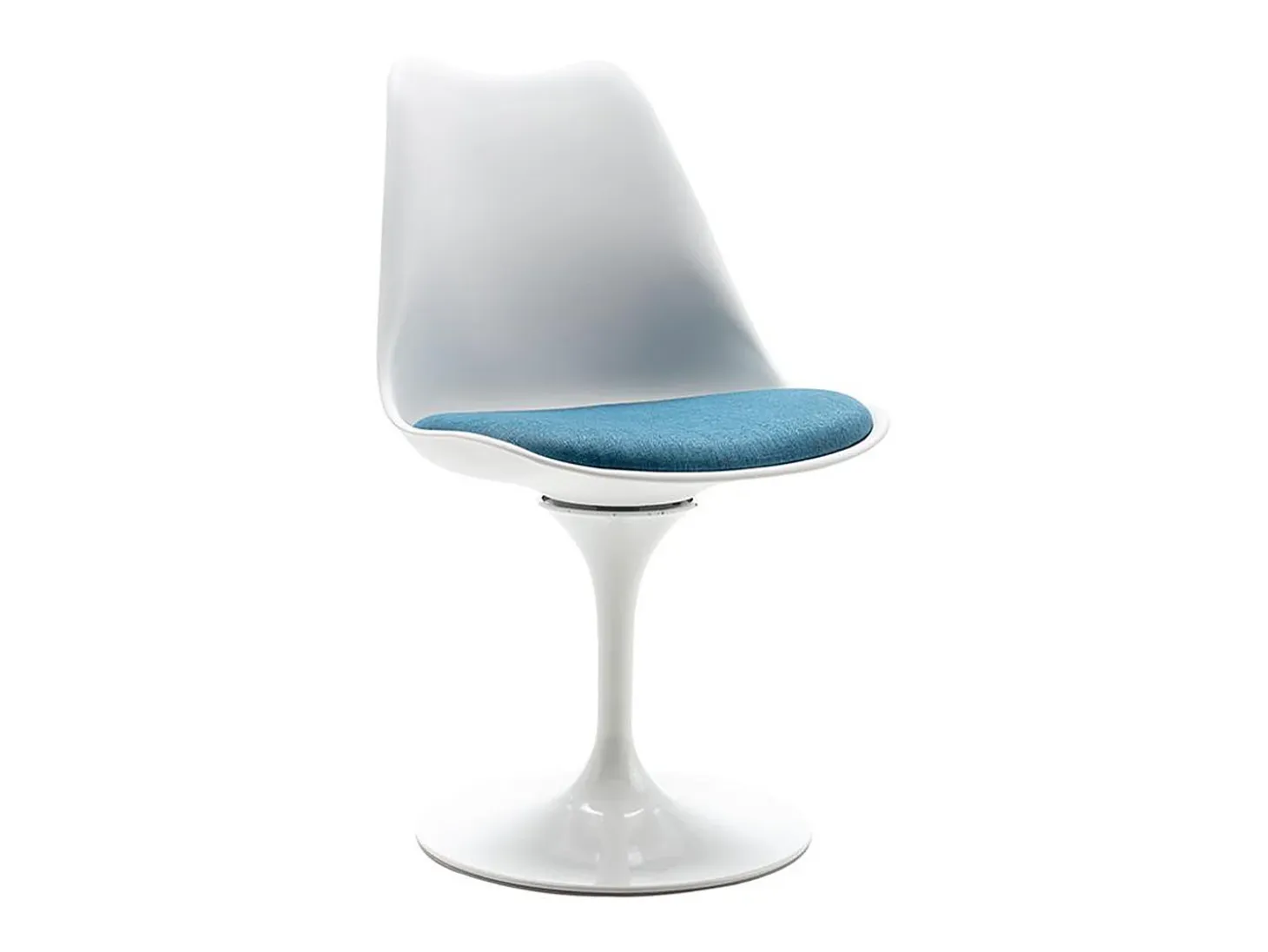 Silla Tulip - Polipropileno, tela y acero - Azul y blanco - XAFY