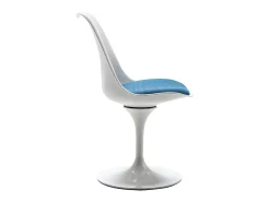 Silla Tulip - Polipropileno, tela y acero - Azul y blanco - XAFY