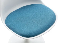Silla Tulip - Polipropileno, tela y acero - Azul y blanco - XAFY