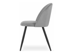 Silla Valora BELLO, terciopelo gris claro, diseño moderno (x4)