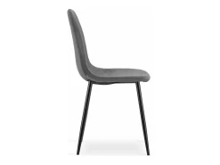 Silla Valora COMO, terciopelo gris oscuro, diseño ergonómico x3