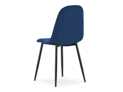 Silla Valora DAPI, moderna, de terciopelo azul marino, ergonómica (x3)