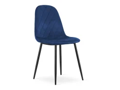Silla Valora DAPI, moderna, de terciopelo azul marino, ergonómica (x3)