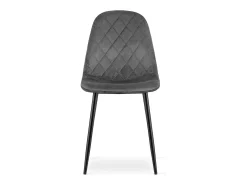 Silla Valora DAPI, terciopelo gris oscuro, diseño moderno (x3)