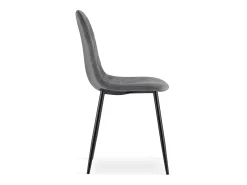 Silla Valora DAPI, terciopelo gris oscuro, diseño moderno (x3)