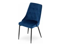 Silla Valora IMOLA, moderna, de terciopelo azul marino para sala de estar (x2)