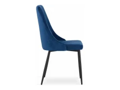 Silla Valora IMOLA Moderna Ergonómica de Terciopelo Azul Marino