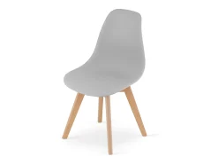 Silla Valora KITO ergonómica con patas de madera gris para sala de estar