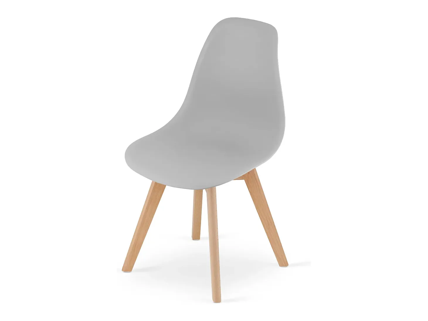 Silla Valora KITO ergonómica con patas de madera gris para sala de estar