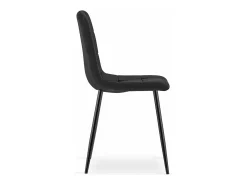 Silla Valora PYRA de terciopelo negro, diseño moderno para sala de estar (x2)