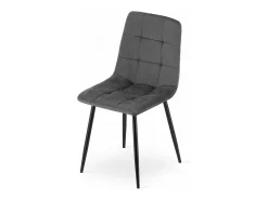 Silla Valora PYRA, terciopelo gris oscuro, diseño moderno (x3)