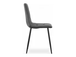Silla Valora PYRA, terciopelo gris oscuro, diseño moderno (x3)