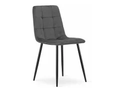 Silla Valora PYRA, terciopelo gris oscuro, diseño moderno (x4)