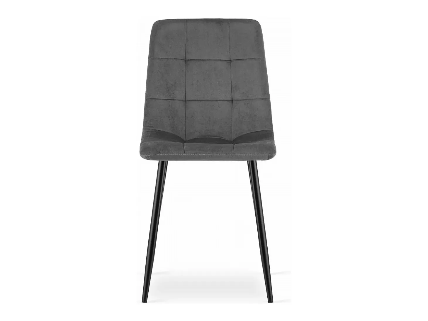 Silla Valora PYRA, terciopelo gris oscuro, diseño moderno (x4)