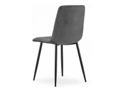 Silla Valora PYRA, terciopelo gris oscuro, diseño moderno (x4)