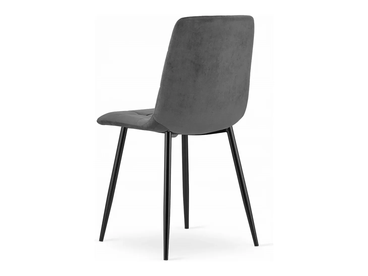 Silla Valora PYRA, terciopelo gris oscuro, diseño moderno (x4)