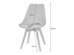 Silla Valora RIKX Gris Diseño Ergonómico para Sala de Estar x4