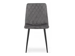 Silla Valora TURIN, terciopelo gris oscuro, diseño ergonómico (x3)