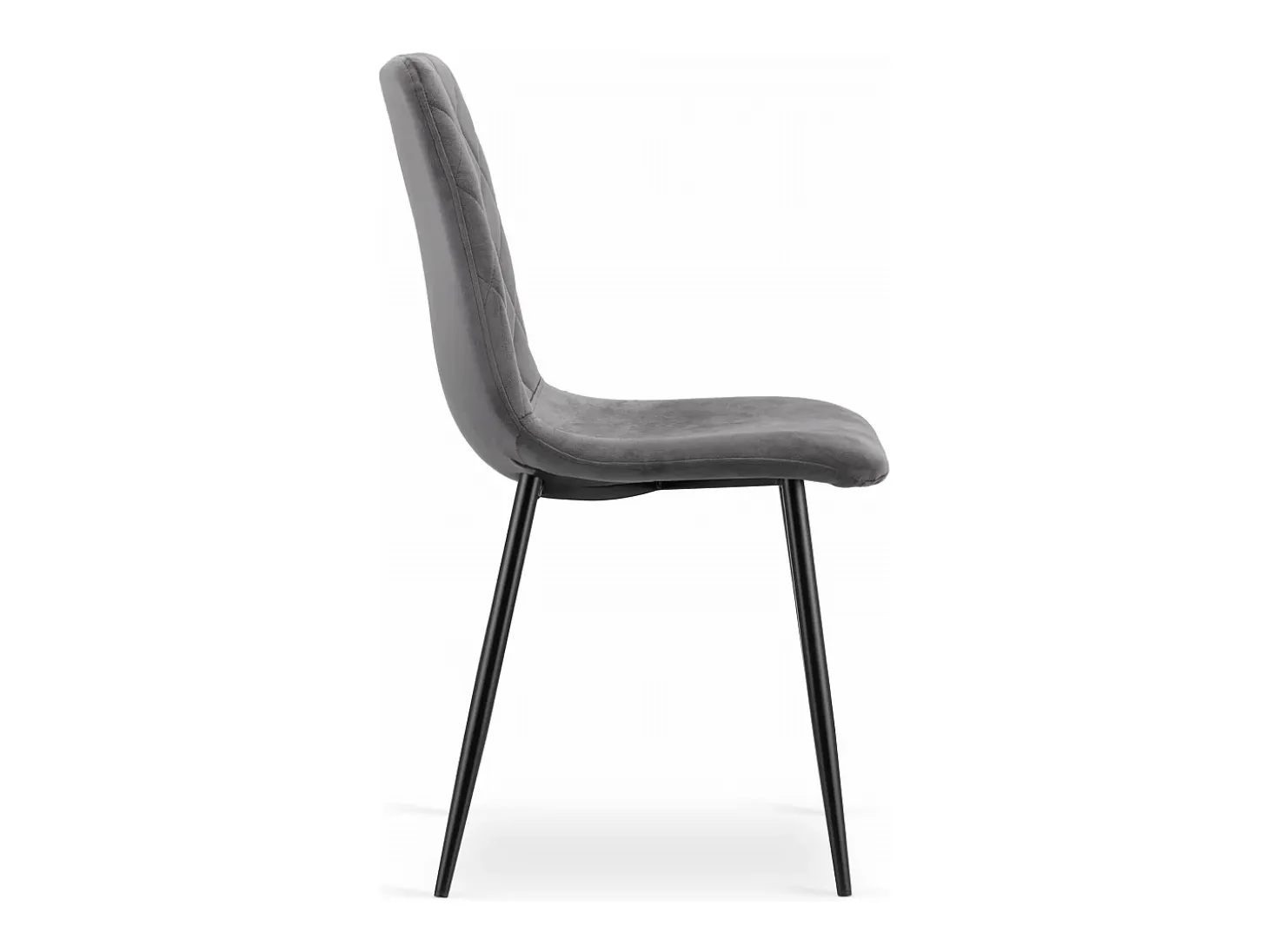 Silla Valora TURIN, terciopelo gris oscuro, diseño ergonómico (x3)