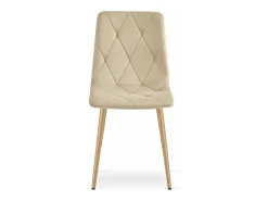 Silla Valora TYRA, tapizada en terciopelo beige claro, con patas color madera (x4)