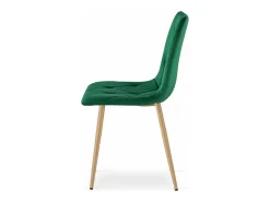 Silla Valora TYRA, terciopelo verde oscuro, patas color madera (x3)