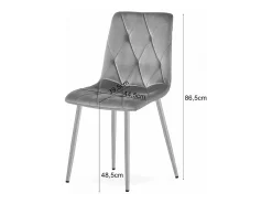 Silla Valora TYRA, terciopelo azul marino, patas color madera (x3)