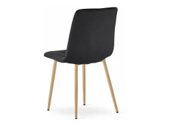 Silla Valora TYRA, terciopelo negro, patas color madera (x3)