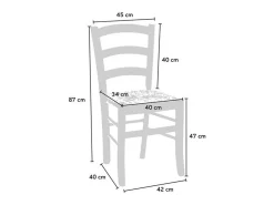 Silla Venecia de madera maciza con asiento de paja teñida natural
