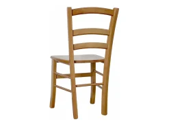Silla Venecia madera nogal claro asiento macizo