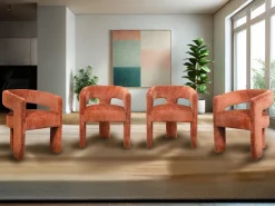 Silla 62x75x58 cm Marrón Leith LET71BS